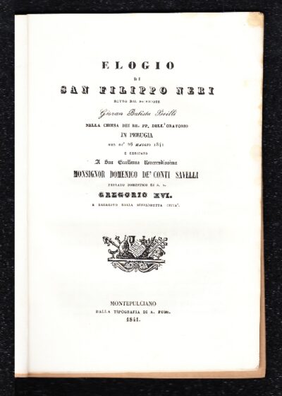 Orazine di Gio Battista Brilli 1841